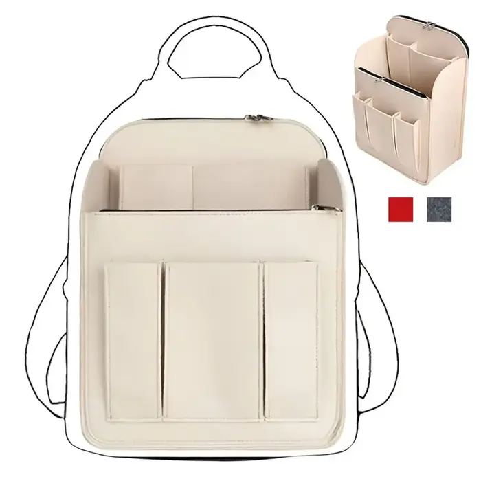 Nouvel Organisateur de Sac à Dos Multi-Poches en Feutre Grande Capacité pour Longchamp – Insert Portable de Voyage