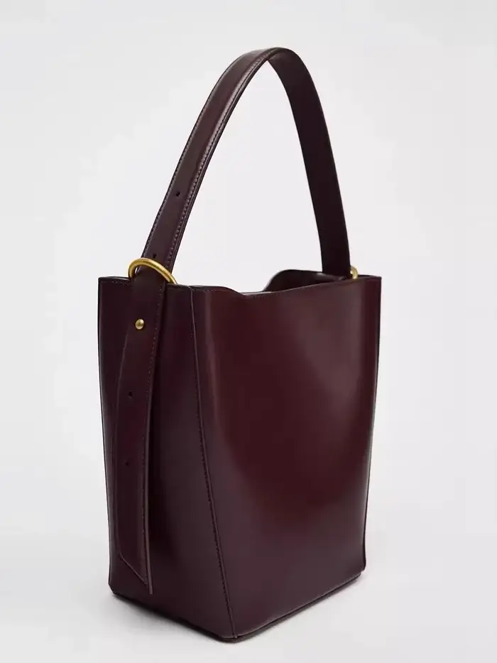Sac à bandoulière tendance en forme de seau pour femme