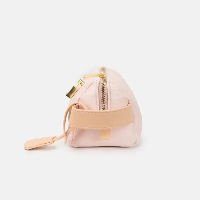 Pochette cosmétique CH embossée avec fermeture éclair à cadenas doré, trousse de toilette portable p