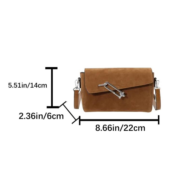 Sac à bandoulière Vintage en cuir suédé pour femmes