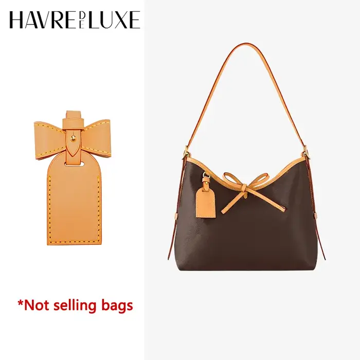 Breloque en cuir avec nœud pour sac de transport pour femmes