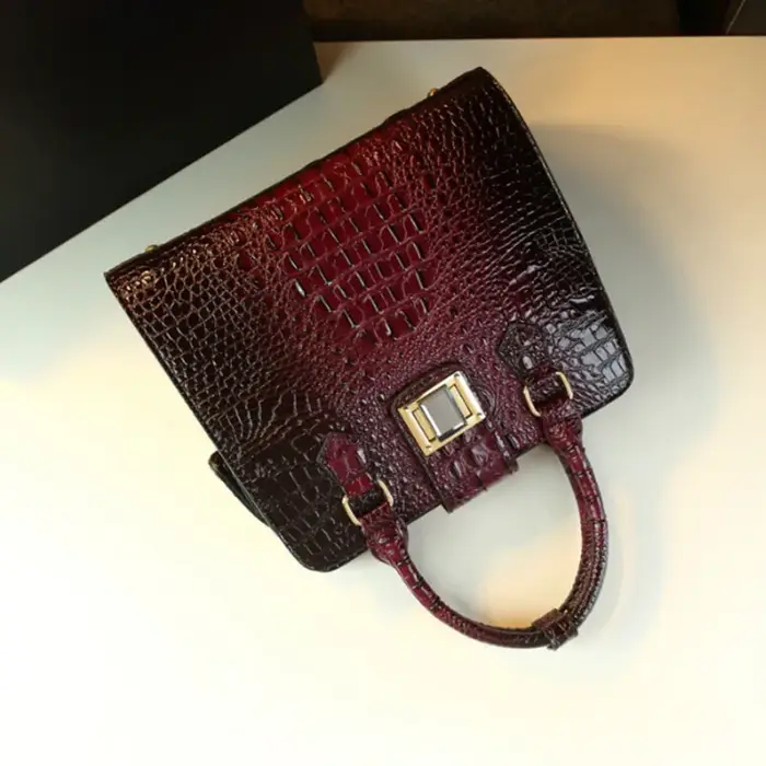 Sac à main pour femme, motif imitation crocodile, design rétro décontracté, bandoulière, grande capacité, pour usage quotidien