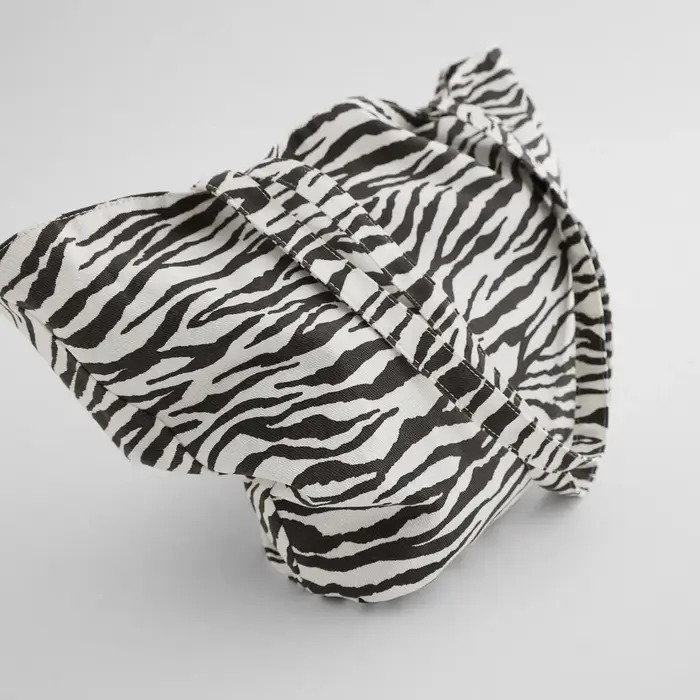 Sac à main en toile imprimé léopard pour femme