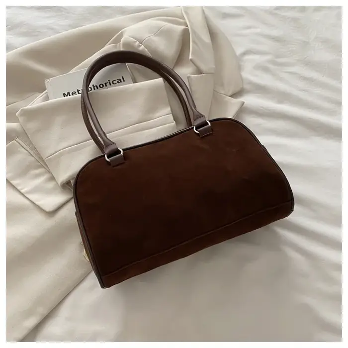 Sacs à bandoulière carrés en daim Vintage pour femmes