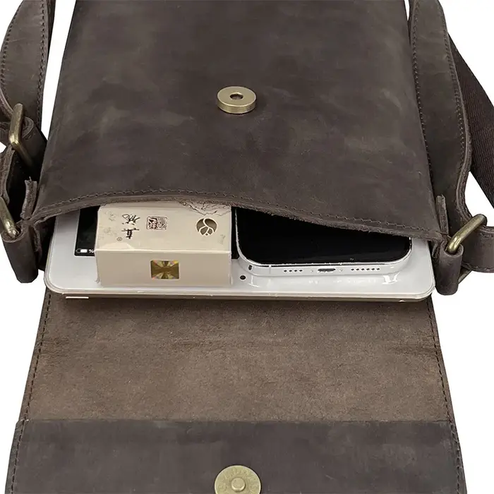 Sac à Bandoulière en Cuir de Vache pour Homme, Petit et Simple, Décontracté, Nouvelle Collection