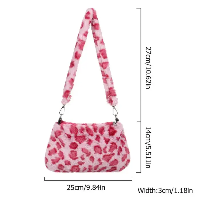 Femmes léopard en peluche sacs à bandoulière