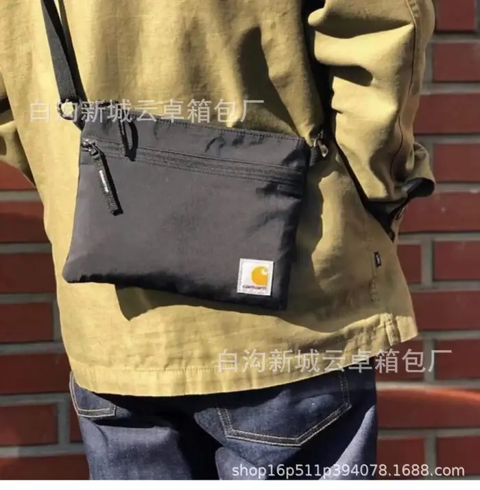Sac bandoulière unisexe Carhartt Wip, petit sac messager en nylon, étui pour téléphone, sac à bandou