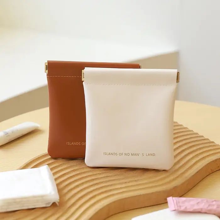 Porte-monnaie portable en cuir PU unisexe