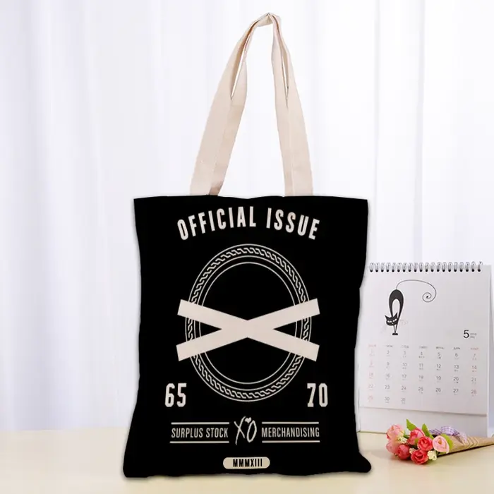Sac fourre-tout personnalisé The Weeknd XO pour femme, sacs en tissu toile, sacs à provisions réutil