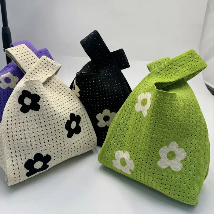 Sac fourre-tout tricoté à la main pour femme