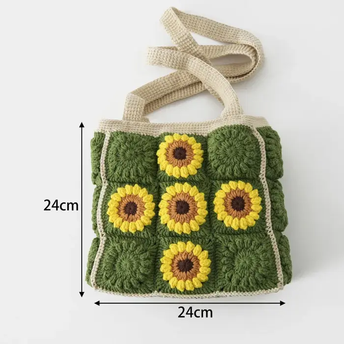 Sac au crochet fait à la main