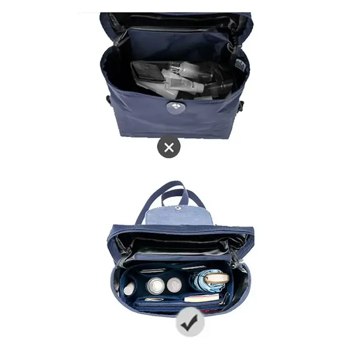 Sac à dos à doublure en feutre pour femme