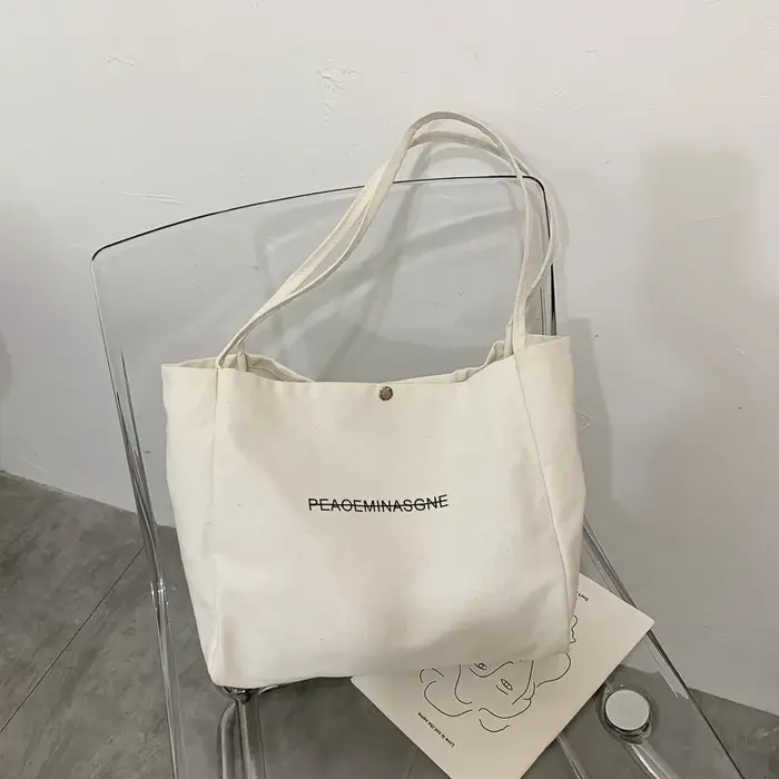 Sac en toile japonais, fourre-tout de grande capacité, sac de Shopping à bandoulière pour étudiant