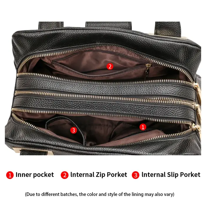 Aidrani Nouveau sac à main noir pour femme haute capacité avec un design imprimé léopard à la mode fabriqué en peau de