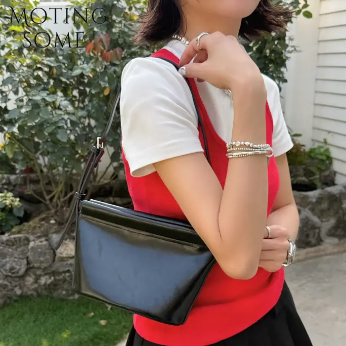 Moingsome Mini sac à main à la mode pour femmes de luxe en cuir véritable bandoulière messager seau 