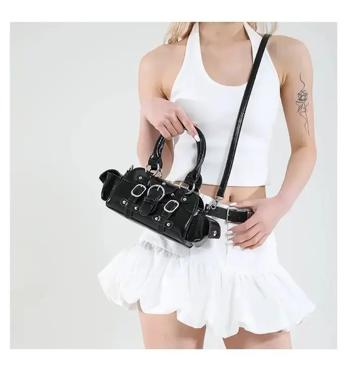 JIAERDI Vintage rose Y2k sac de messager sac à main femmes 2025 cuir Rivet Chic poignée décontracté sacs à bandoulière