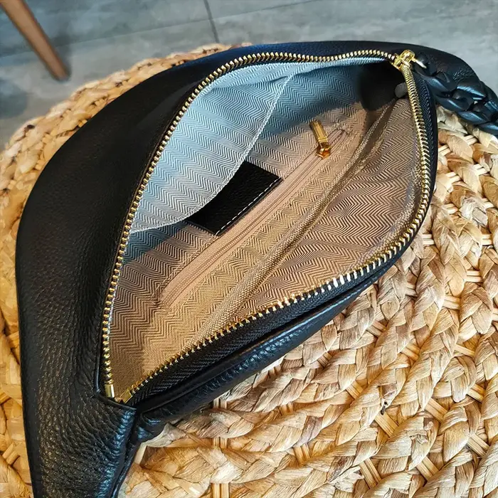 Sac à bandoulière en cuir véritable pour femme
