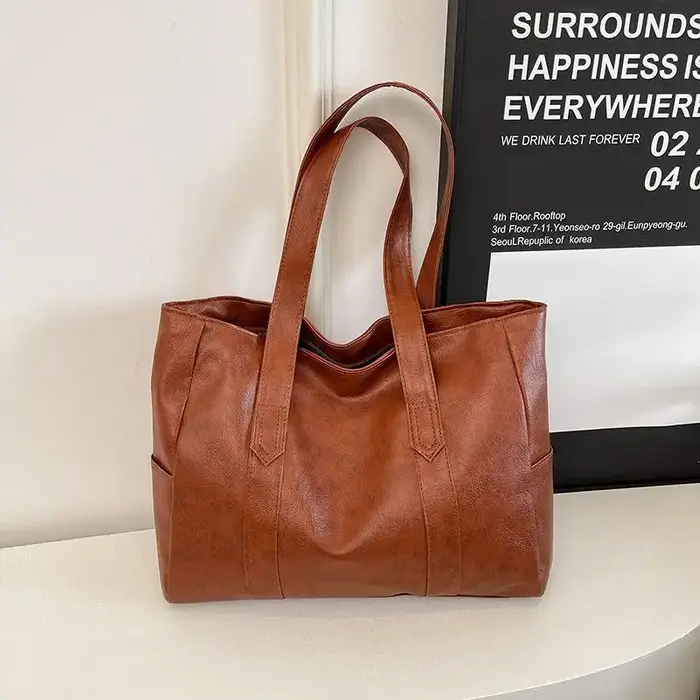Sac à main vintage grande capacité pour femme