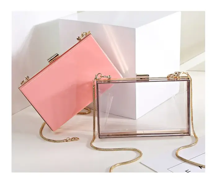 Pochette en Acrylique Transparente pour Femme