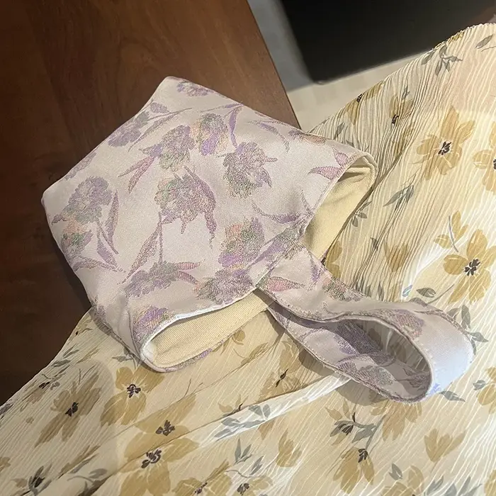 Sac fourre-tout mini en jacquard floral violet