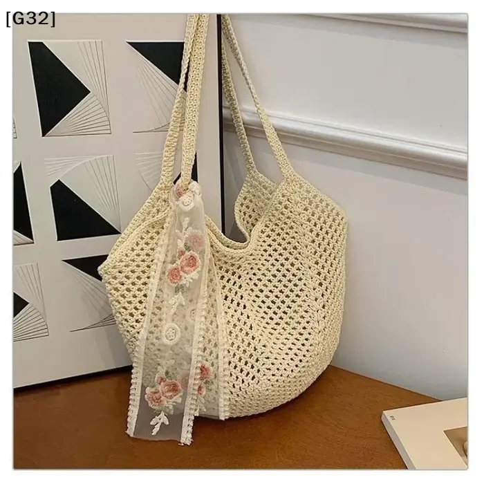 Sac tissé de grande capacité pour femmes