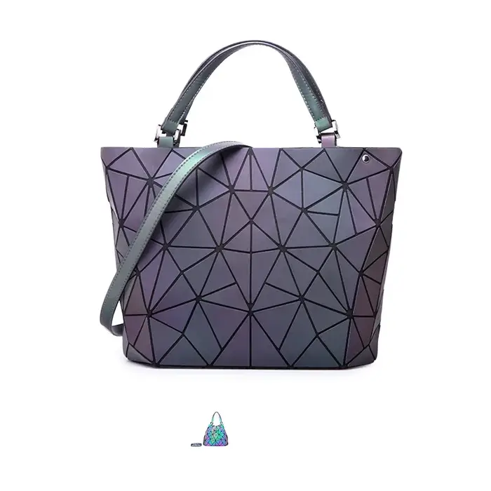 Sacs lumineux géométriques pour femmes 2021, ensemble de sacs à bandoulière matelassés, sacs fourre-