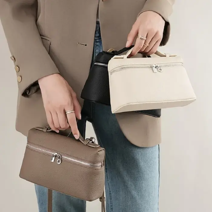 Sac à bandoulière en grain de litchi