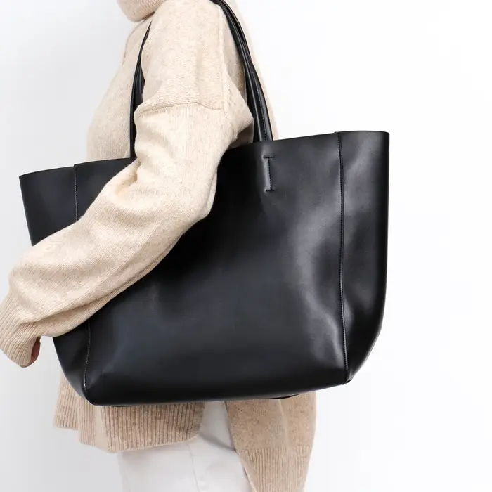 Classique en cuir véritable femmes fourre-tout grande capacité avec fermeture éclair sac à main quotidien grands sacs à