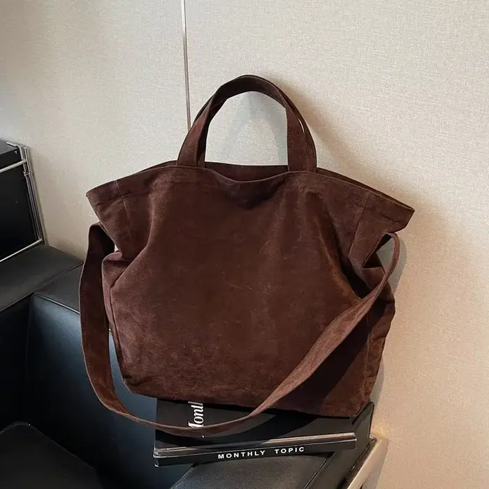 Sac à Main en Velours de Grande Capacité