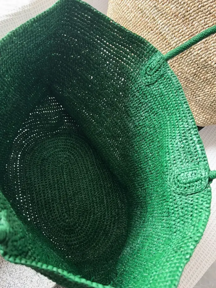 Nouveau Sac Fourre-tout Grande Capacité en Raphia Fait Main pour Femme