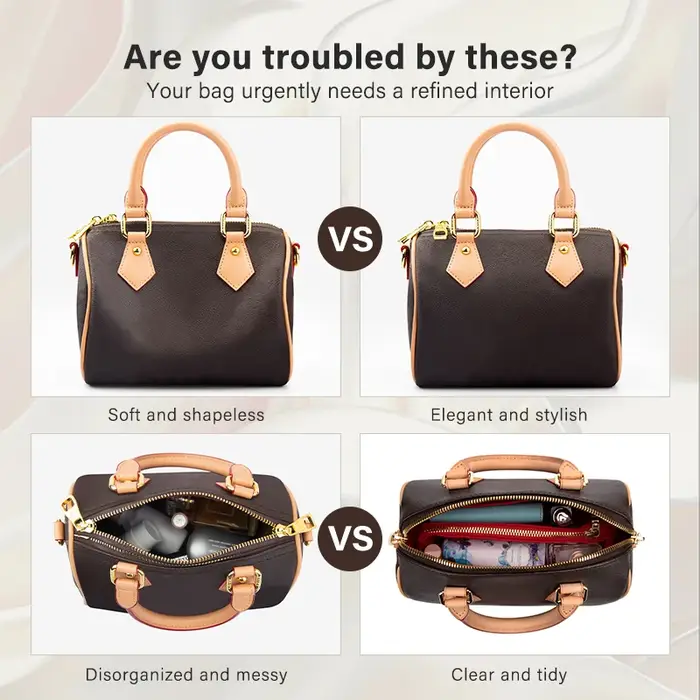CRAZYSMITH Original sac en velours organisateur pour LV Speedy 20 25 30 35 sac à main insérer sac