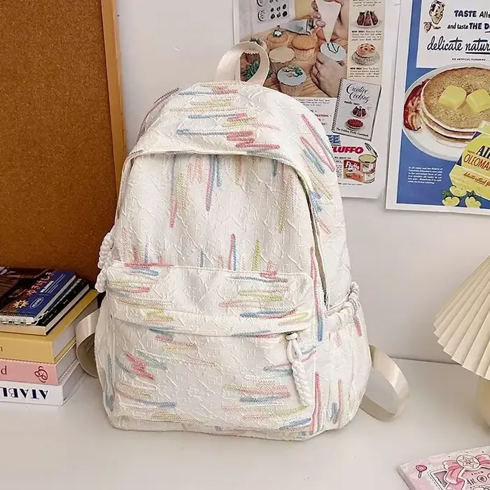 Sac à dos d'école Instagram tendance pour femme : sac de rangement spacieux pour collège et voyage -
