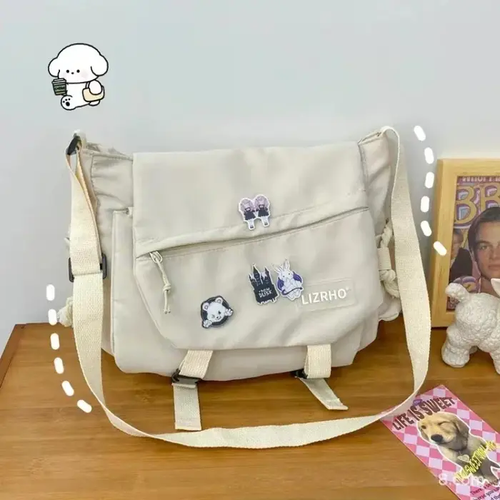 Sac messager sacs à main japonais école coréenne unique épaule fille étudiant Hong Kong Style rétro grande capacité postier femmes