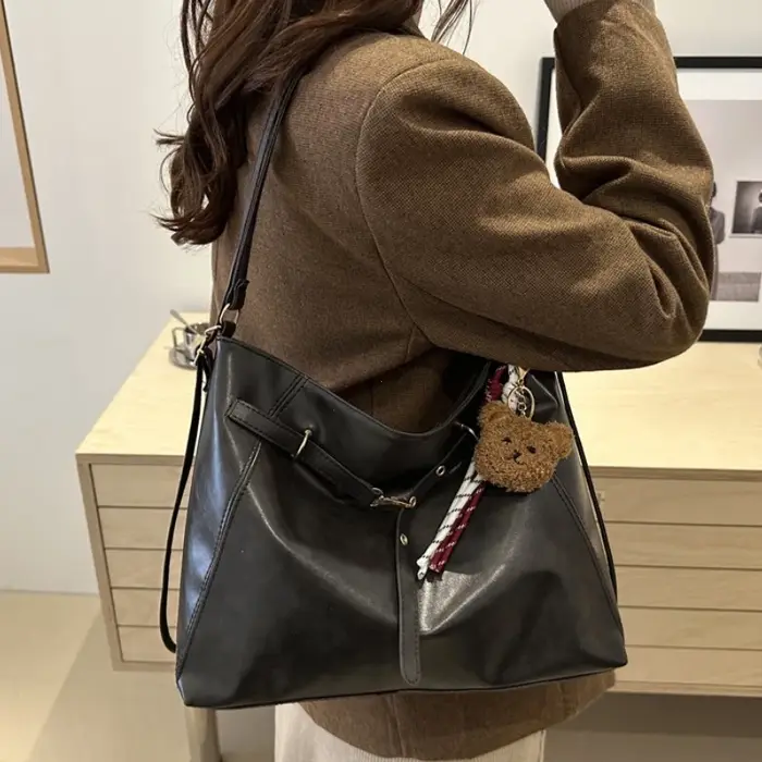 Rétro grande capacité femmes sac fourre-tout à la mode décontracté Double épaule sac à dos pour automne hiver nouveauté