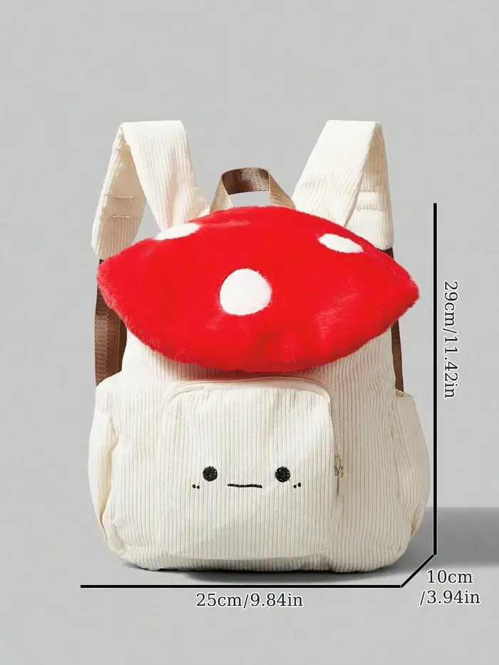 Sac à dos en velours côtelé mignon et tendance