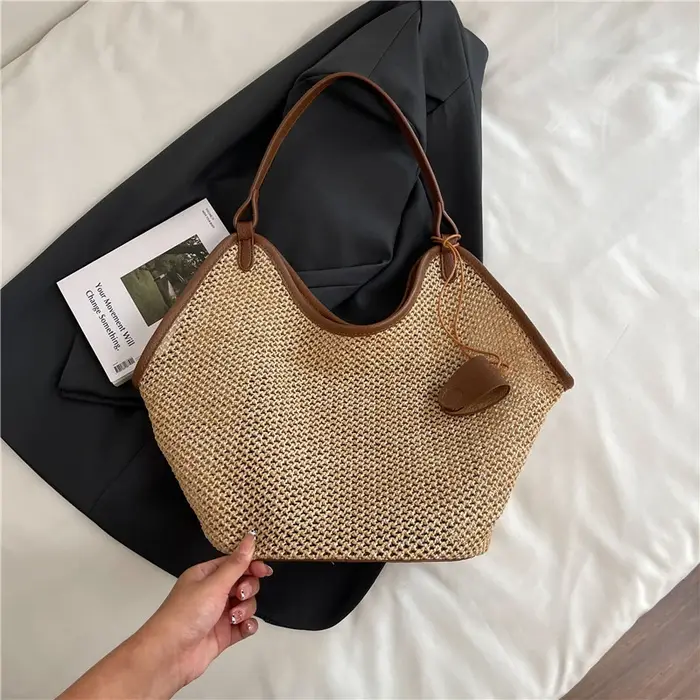 Sac à main en paille tissé à la main pour femme