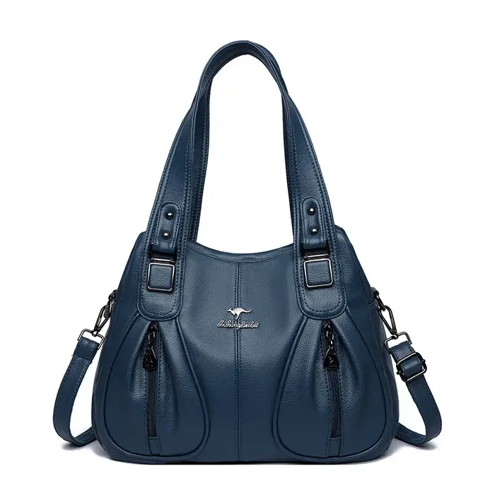 Sac à main tendance en cuir souple grande capacité pour femme