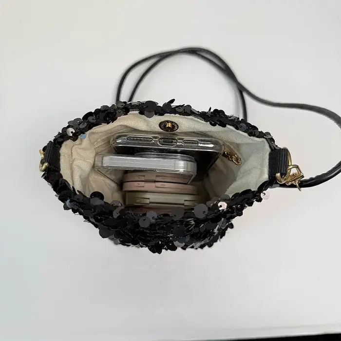 LEFTSIDE Mini paillettes sacs à bandoulière pour femmes 2025 concepteur nouvelle soirée Bling