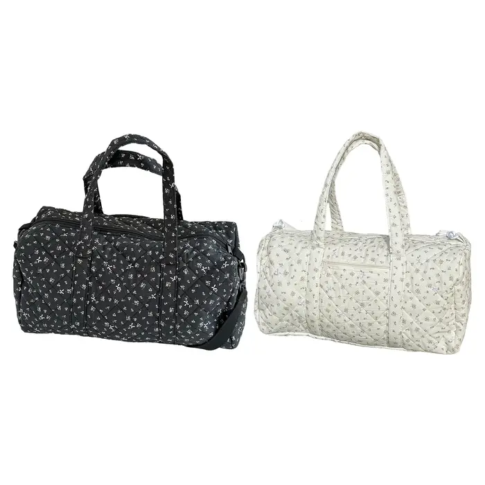 Sac de voyage matelassé en coton avec fermeture éclair