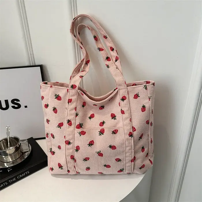 Sac à main en velours côtelé pour femmes