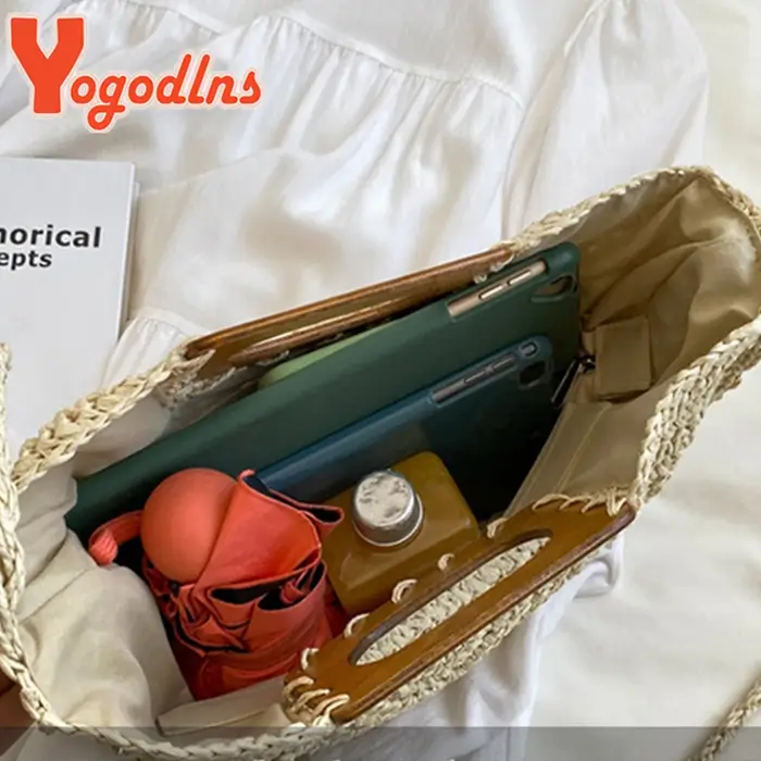 Sac de paille minimaliste pour femmes