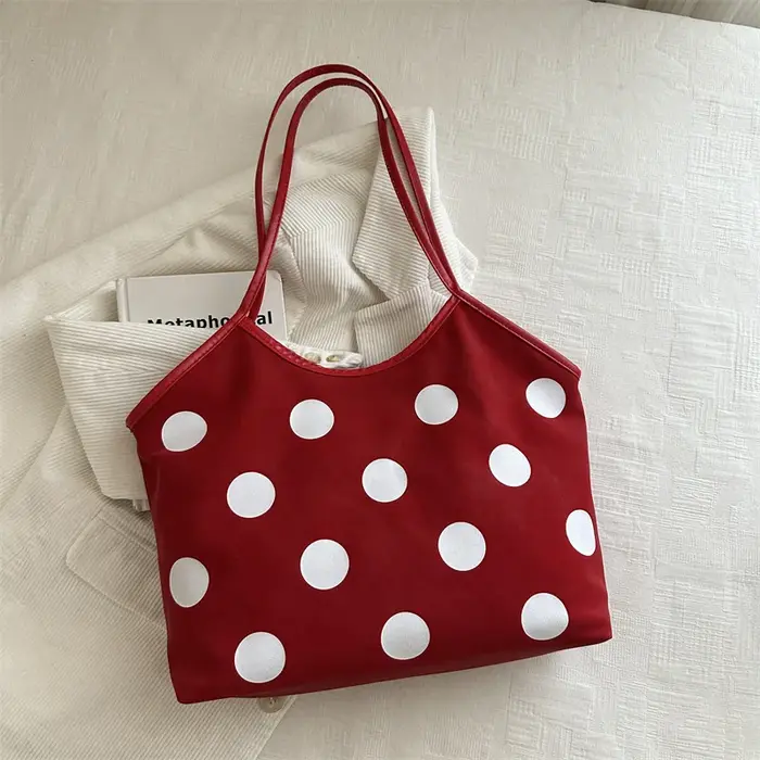 Sac fourre-tout vintage à pois