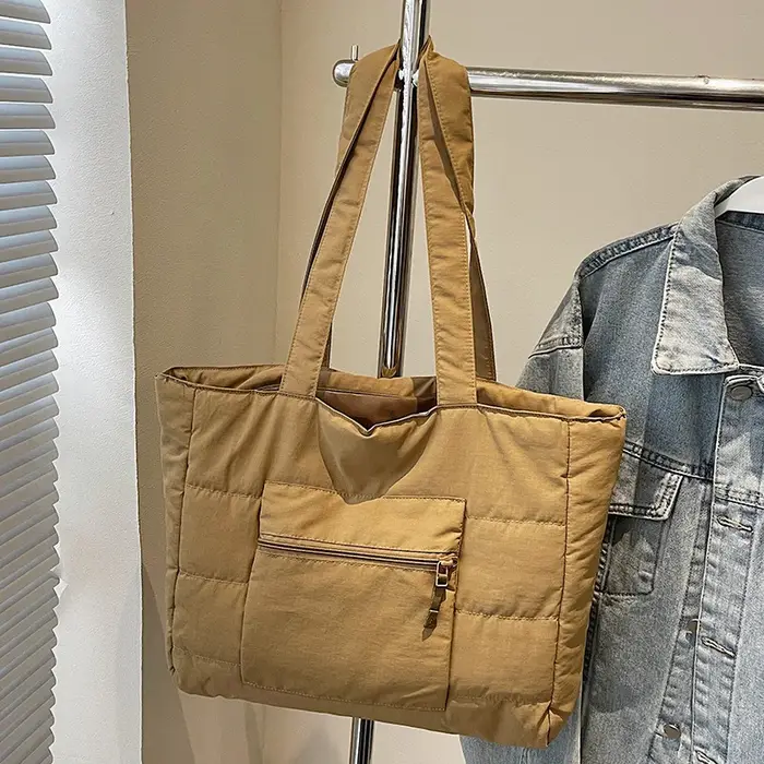 Sac fourre-tout en tissu de grande capacité, sacs à main légers à bandoulière tendance pour dames, s