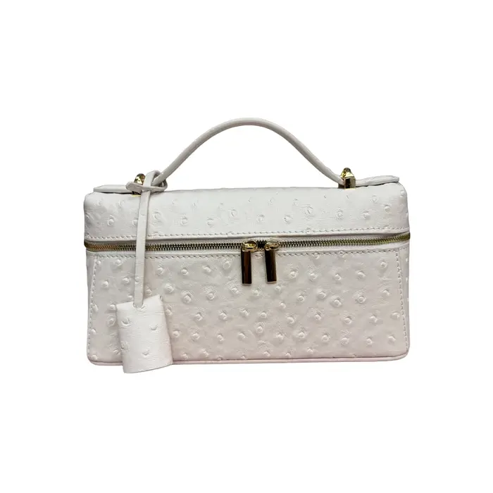 Rowone – petit sac à bandoulière en cuir véritable pour femmes, motif autruche, 23/27, sac à main de