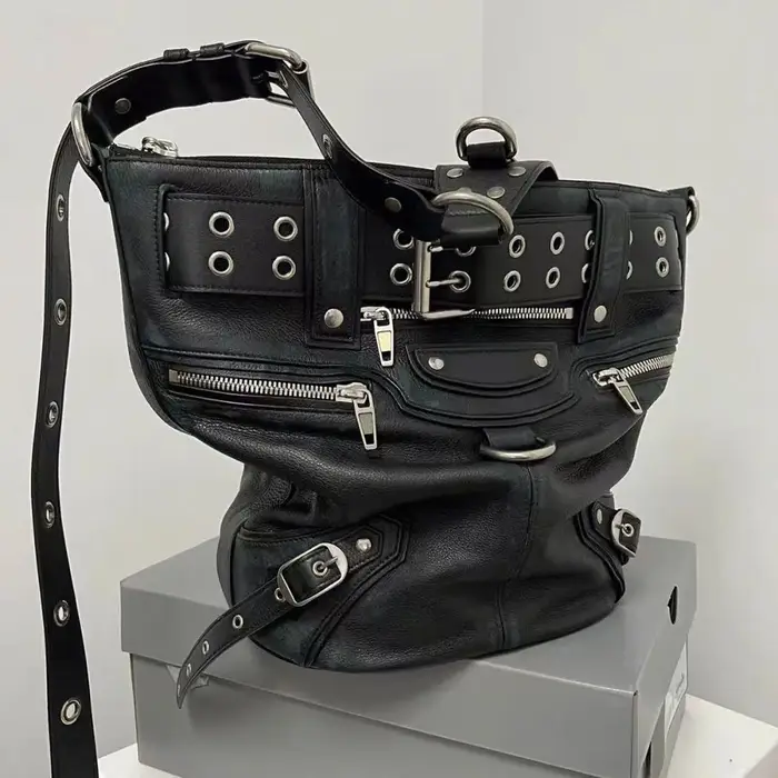 Sac à Main Vintage à Rivets pour Femme