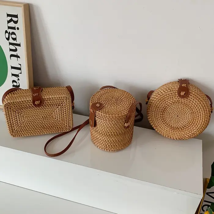 Sac à bandoulière tissé à la main pour femmes