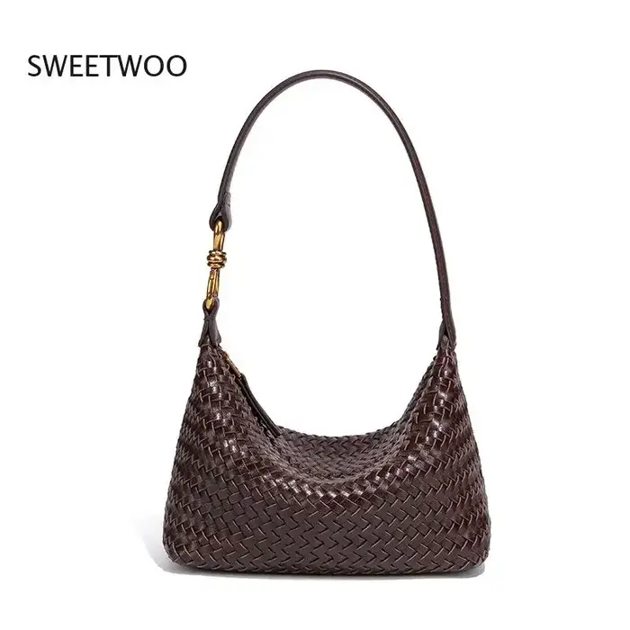 Nouveau Sac Hobo Tissé Élégant pour Femme 2026 – Sac à Bandoulière Polyvalent en PU pour Tenue Quotidienne