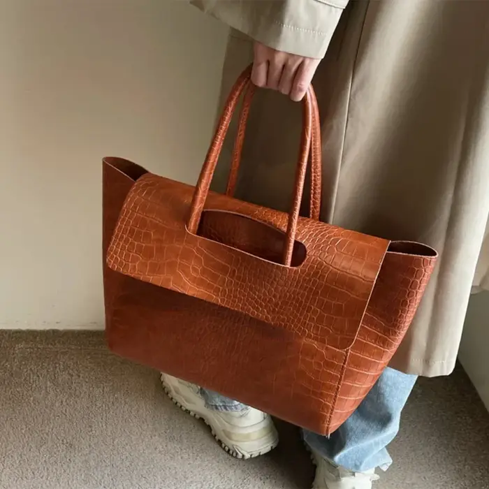 Sac à main de luxe motif Crocodile pour femmes
