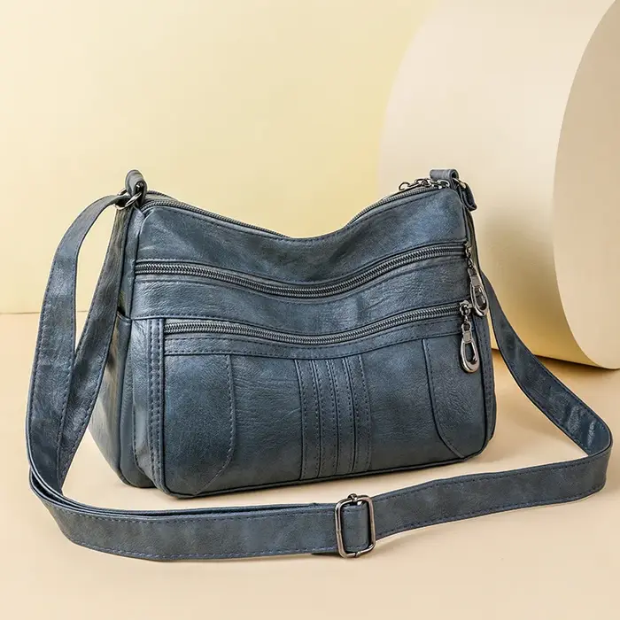 Sac à bandoulière en cuir vintage pour femme