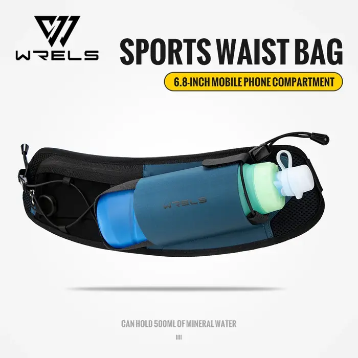 WRELS Sac Banane de Course Léger pour Homme et Femme